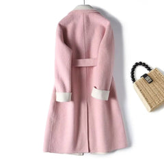 Two Tone Belted Trench Coat