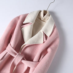 Two Tone Belted Trench Coat