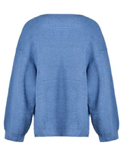 Two Tone Blue Knit Sweater