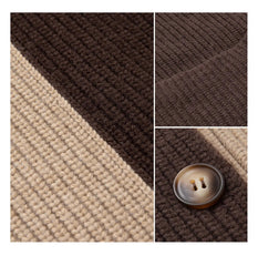 Two-Tone Browns Knit Jacket
