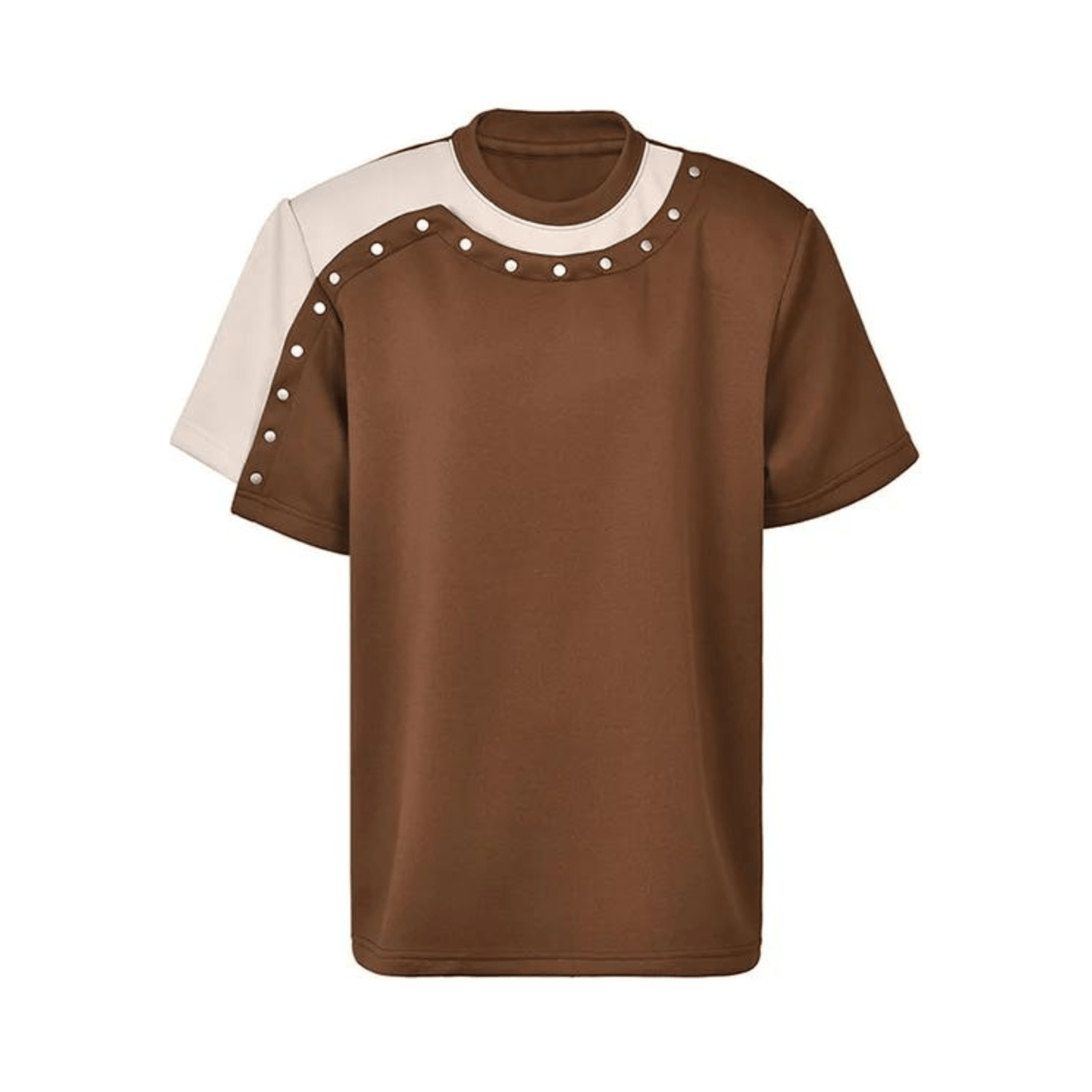 Two-Tone Overlap Studs T-Shirt