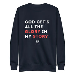 GOD GET'S ALL THE GLORY UNISEX SWEATSHIRT DARK - PLUS SIZE