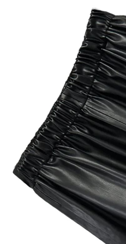 Vegan Leather Wide-Leg Pants - @theestylishp