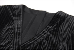 Velvet Midi Bodycon Backzip Dress