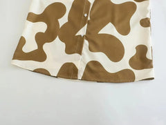 Vintage Animal Print Loose Shirt