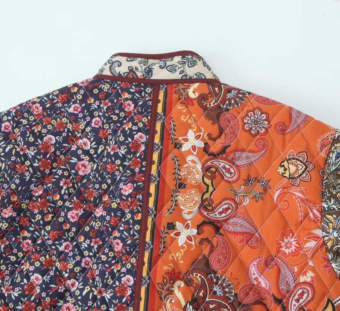 Vintage Floral Quilted Jacket