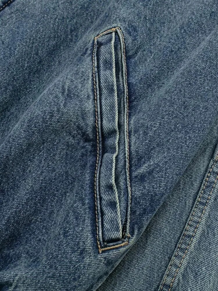 Vintage Side Pockets Denim Jacket