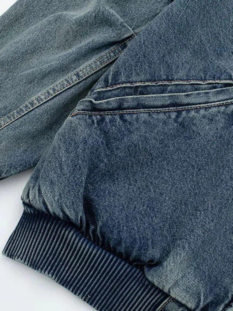 Vintage Side Pockets Denim Jacket