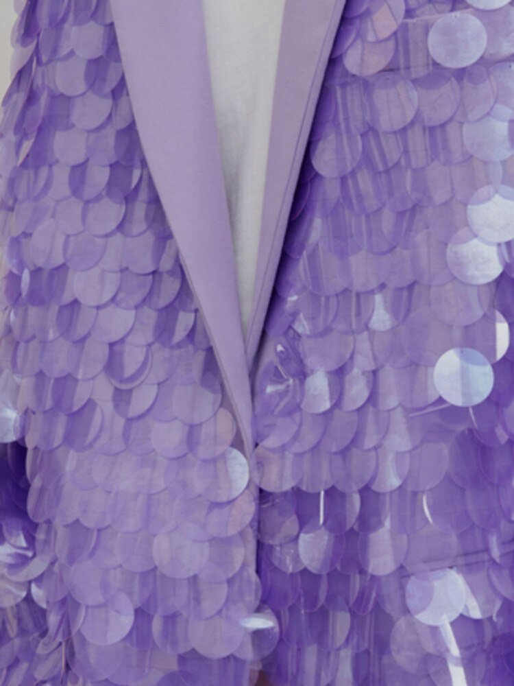 Violet Discs Sequined Blazer