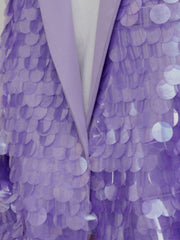 Violet Discs Sequined Blazer