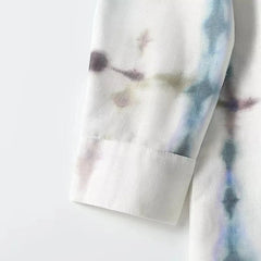 Watercolor Grid Side Slit Dress