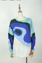 Watercolor Swirls Knit Pullover