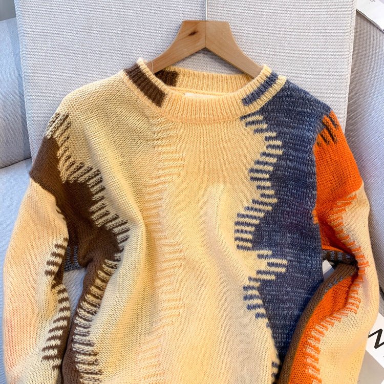 Waves Long Sleeve Knit Sweater