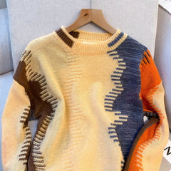 Waves Long Sleeve Knit Sweater
