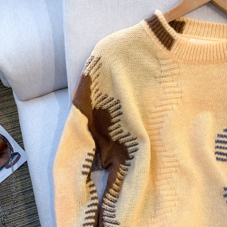 Waves Long Sleeve Knit Sweater