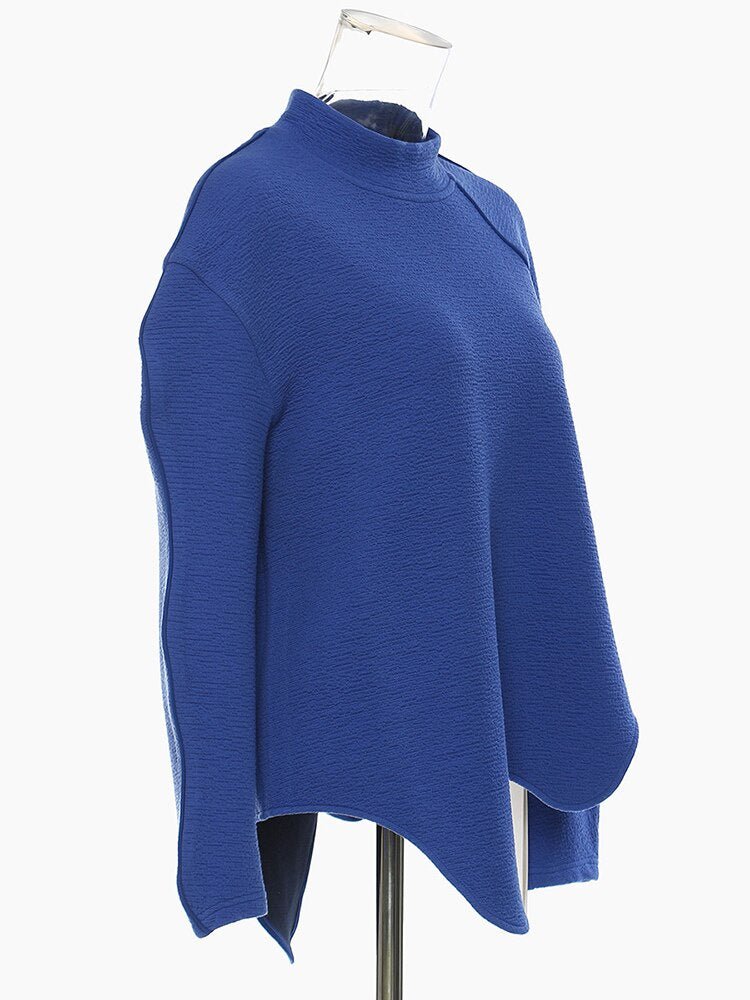 Wavy Edge Long Sleeve Sweater