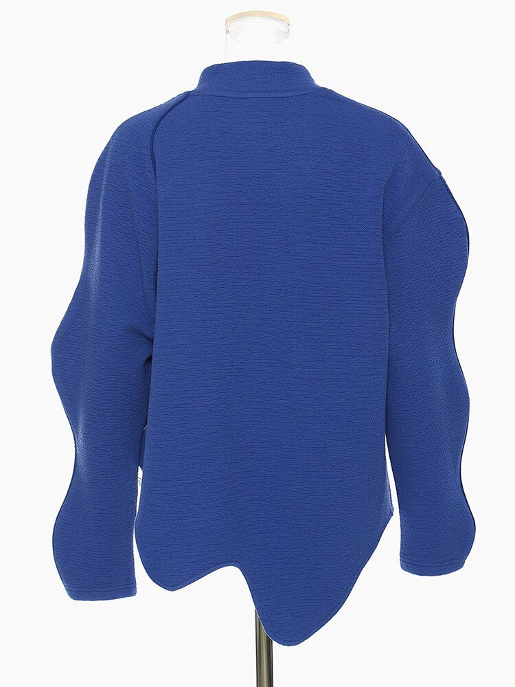 Wavy Edge Long Sleeve Sweater