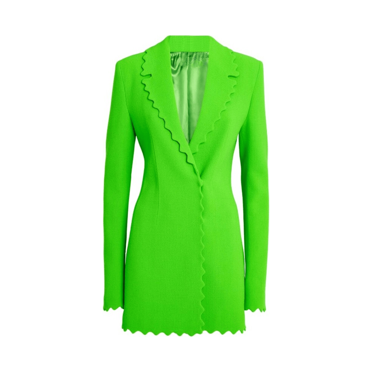 Wavy Edges Notched Collar Blazer