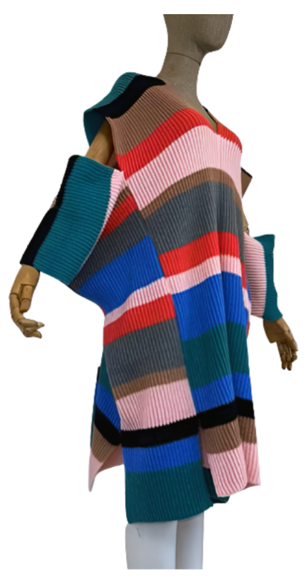 Vibrant Winter Knitted Kaftan Dress - WINI