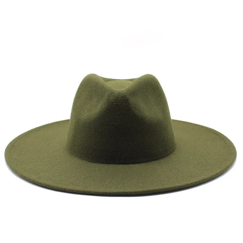 Wide Brim Woolen Jazz Hat