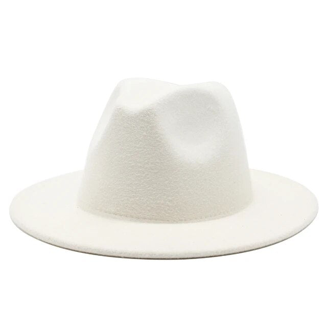 Wide Brim Woolen Jazz Hat