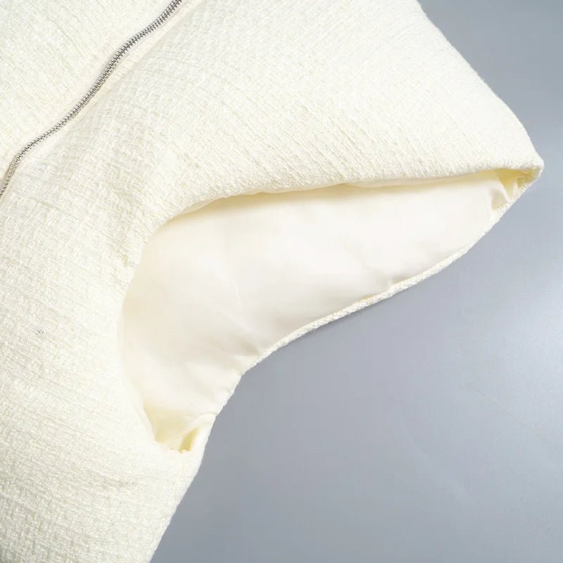 Wide Shoulder Cotton-Padded Vest