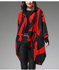 Wide-Waisted Woven Trench Coat