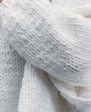 Winged Sleeves Turtleneck Knit Sweater