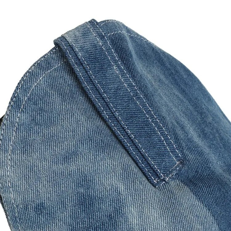 Wood Grain Heel Denim Boots