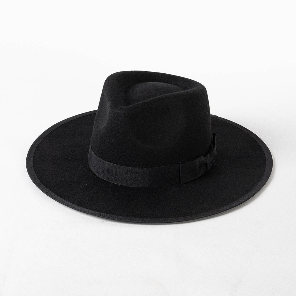 Wool Fedora with Ribbon