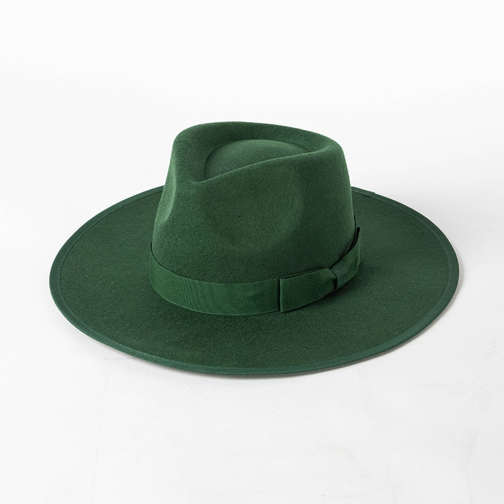 Wool Fedora with Ribbon