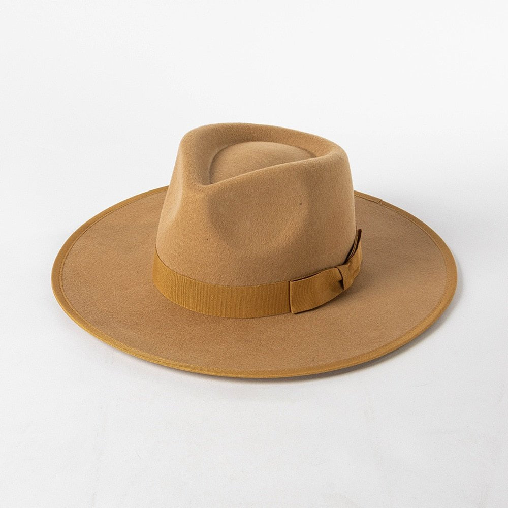 Wool Fedora with Ribbon