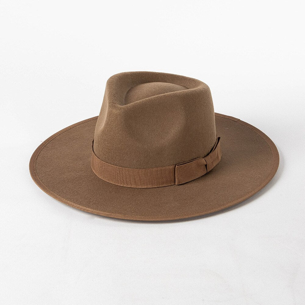 Wool Fedora with Ribbon