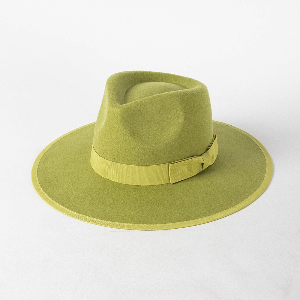 Wool Fedora with Ribbon