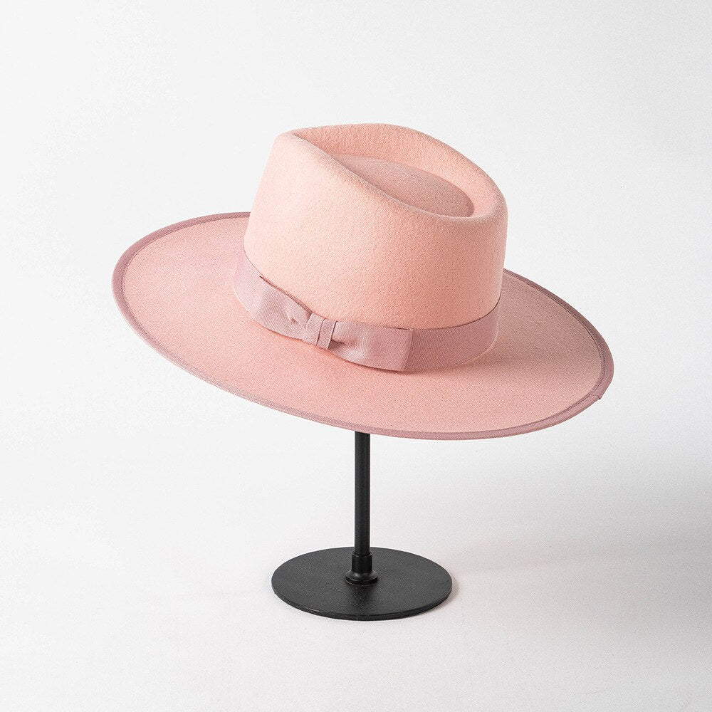 Wool Fedora with Ribbon