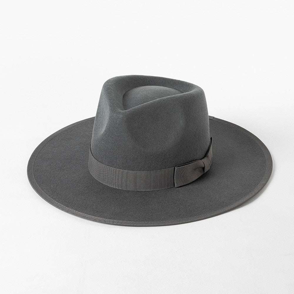 Wool Fedora with Ribbon