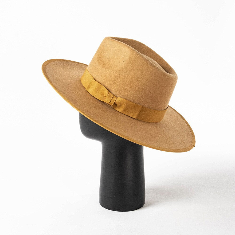 Wool Fedora with Ribbon