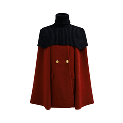 Woolen Knit Shawl Double-Sided Coat