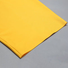Yellow Sunflower Bandage Dress