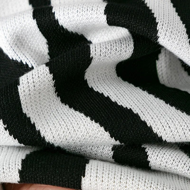 Zebra Loose Fit Knit Sweater