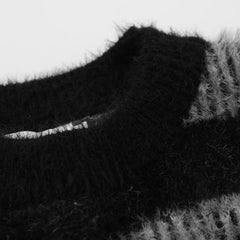 Zebra Stripes Loose Knit Sweater