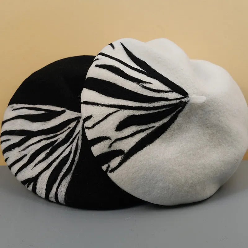 Zebra Wool Beret