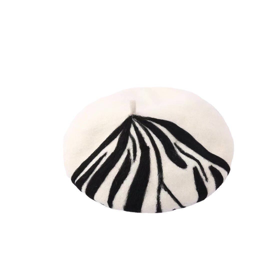 Zebra Wool Beret