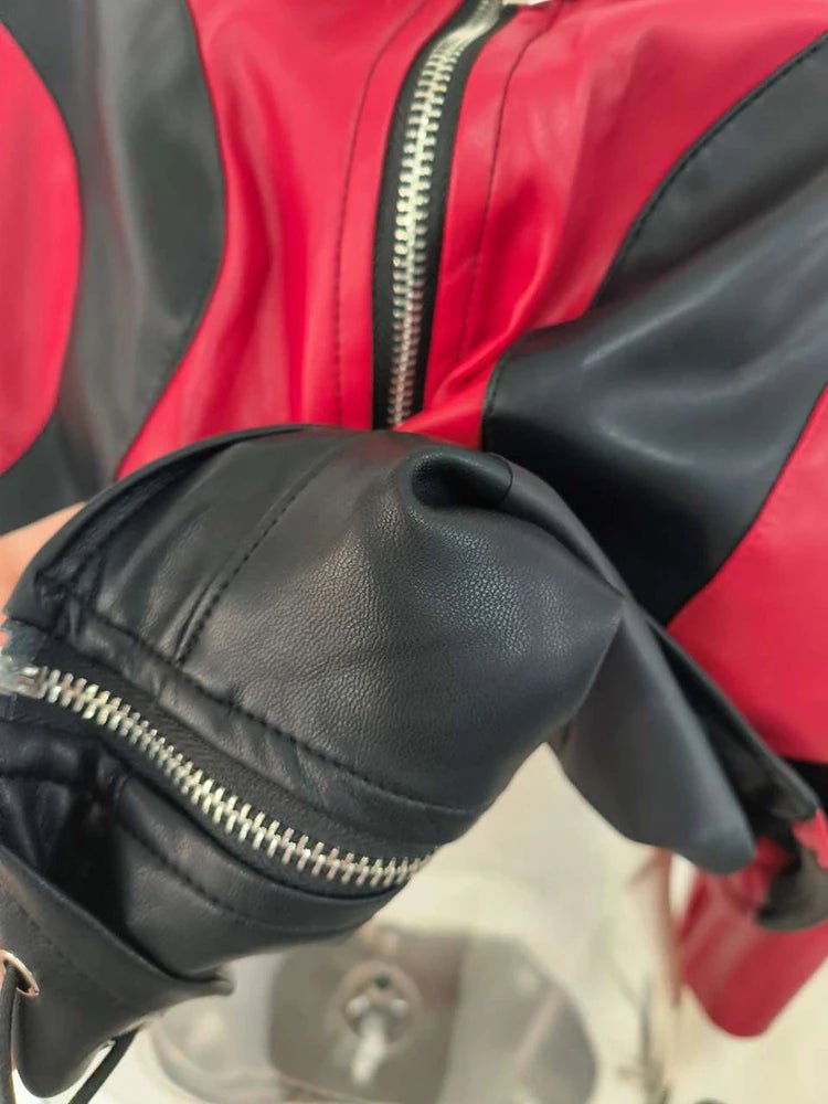 Zip-Up Rider Leather Jacket