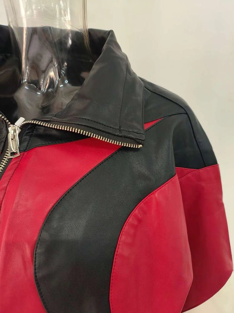 Zip-Up Rider Leather Jacket