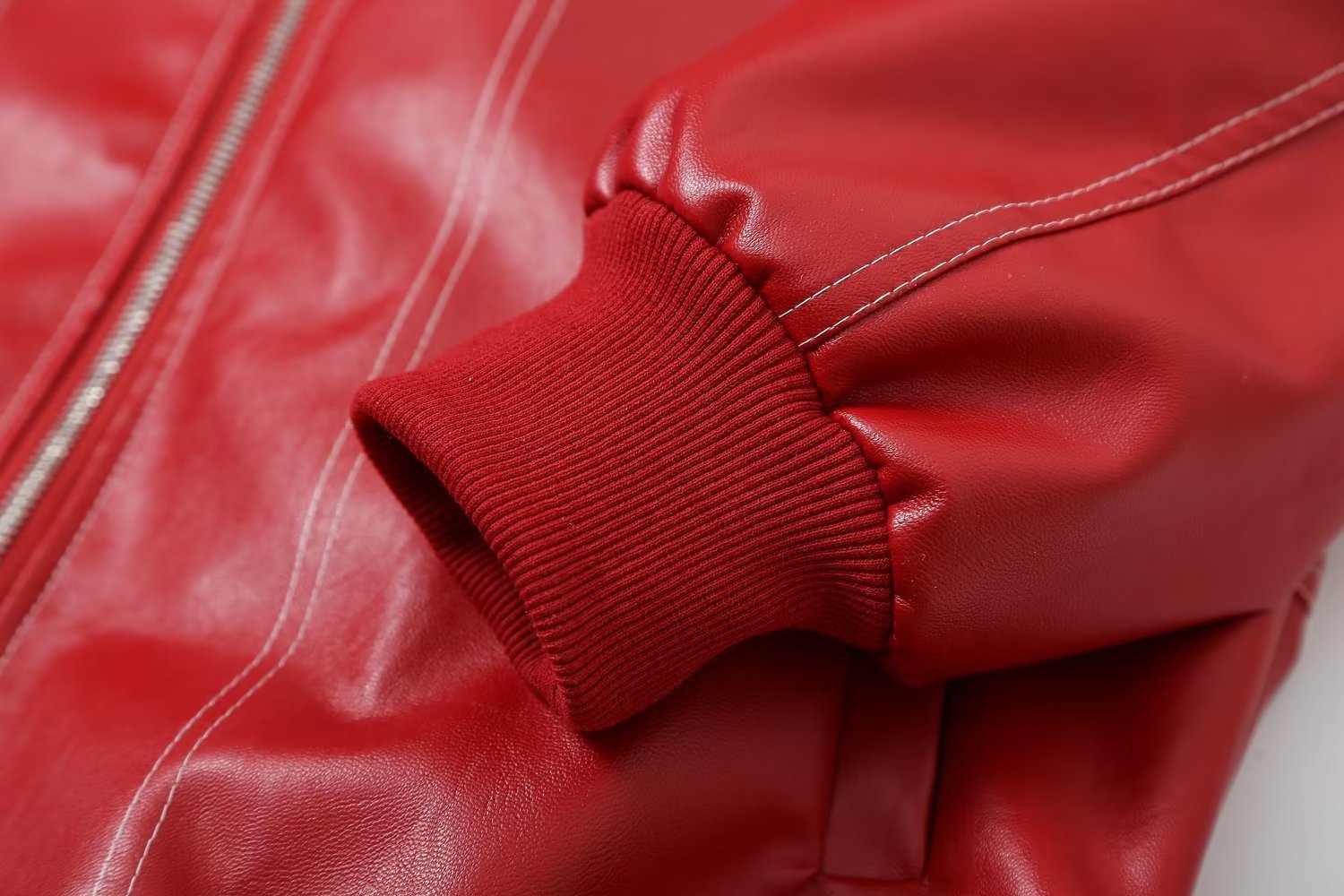 Zip-Up Vegan Leather Jacket