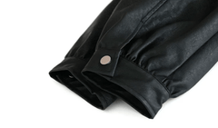 Zip-Up Vegan Leather Short Jacket